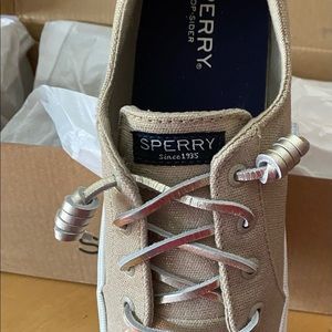 Sperry Crest Vibe Gold Sparkle Shoe Size 6.5